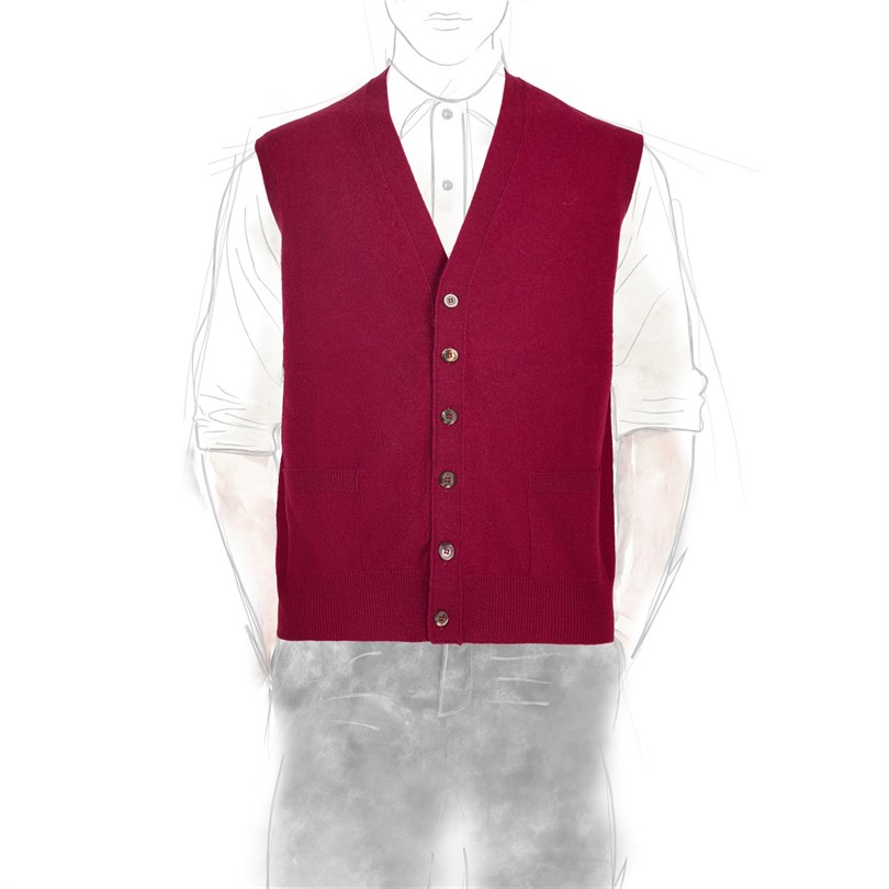 Fuchsia cashmere vest