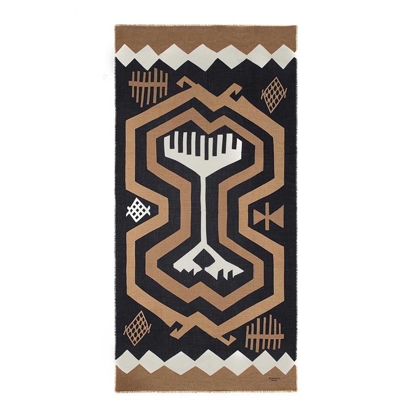 Konia scarf in hazelnut cashmere