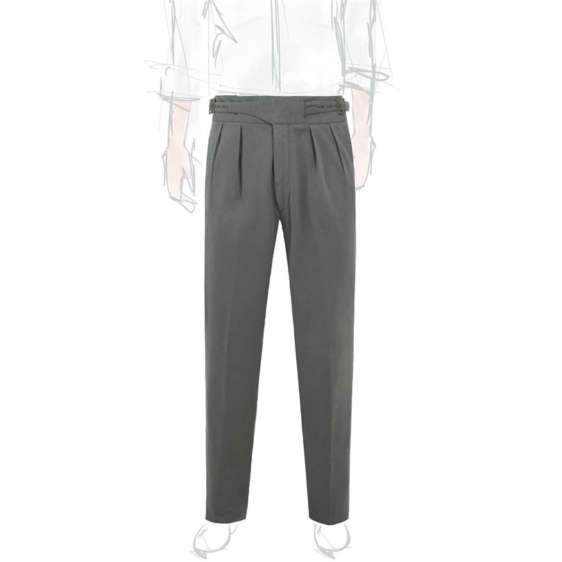 Cotton grey manny trousers