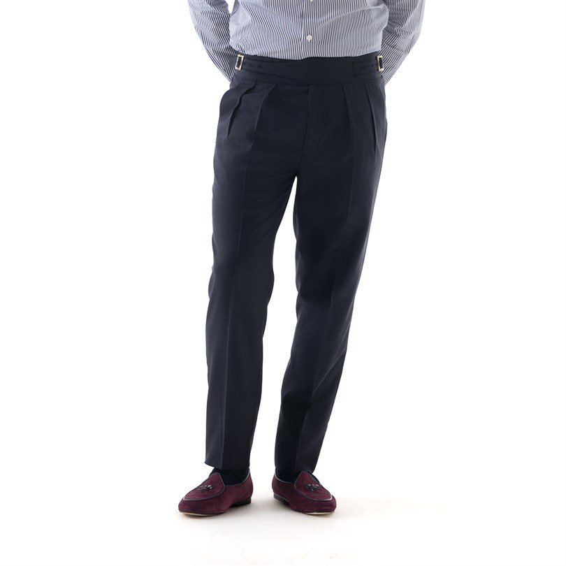 Manny trousers in tasmania wool blue