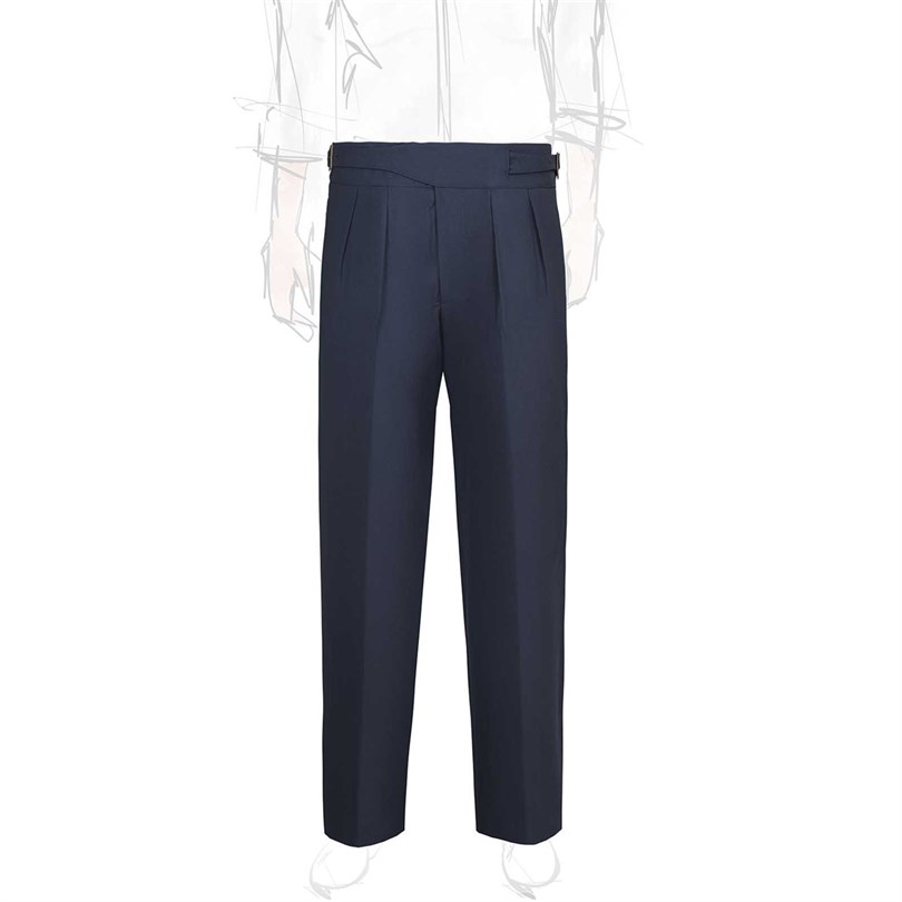 Pantalone manny in hopsack blu