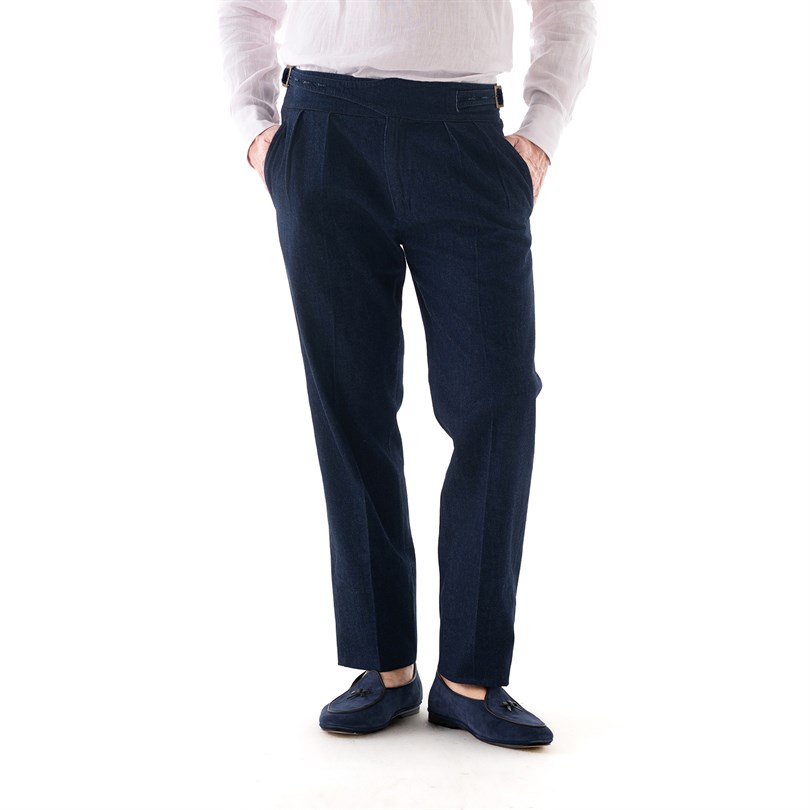 Pantaloni Manny in denim giapponese selvedge con cimosa rossa Jeans