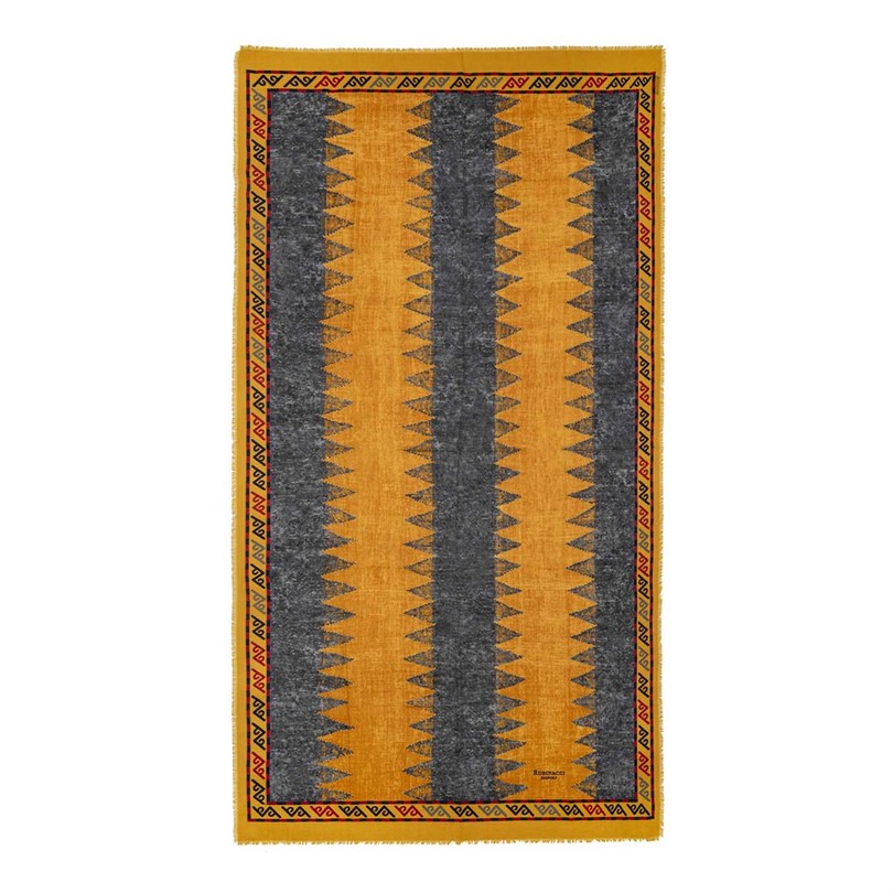 Minorca scarf in ochre cashmere