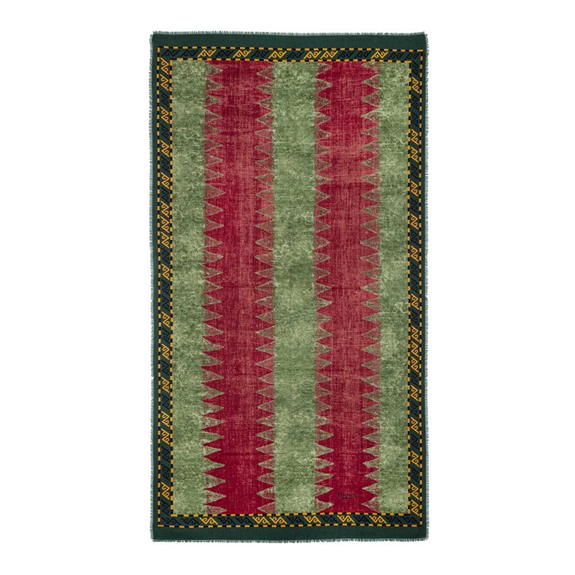 Minorca scarf in green cashmere