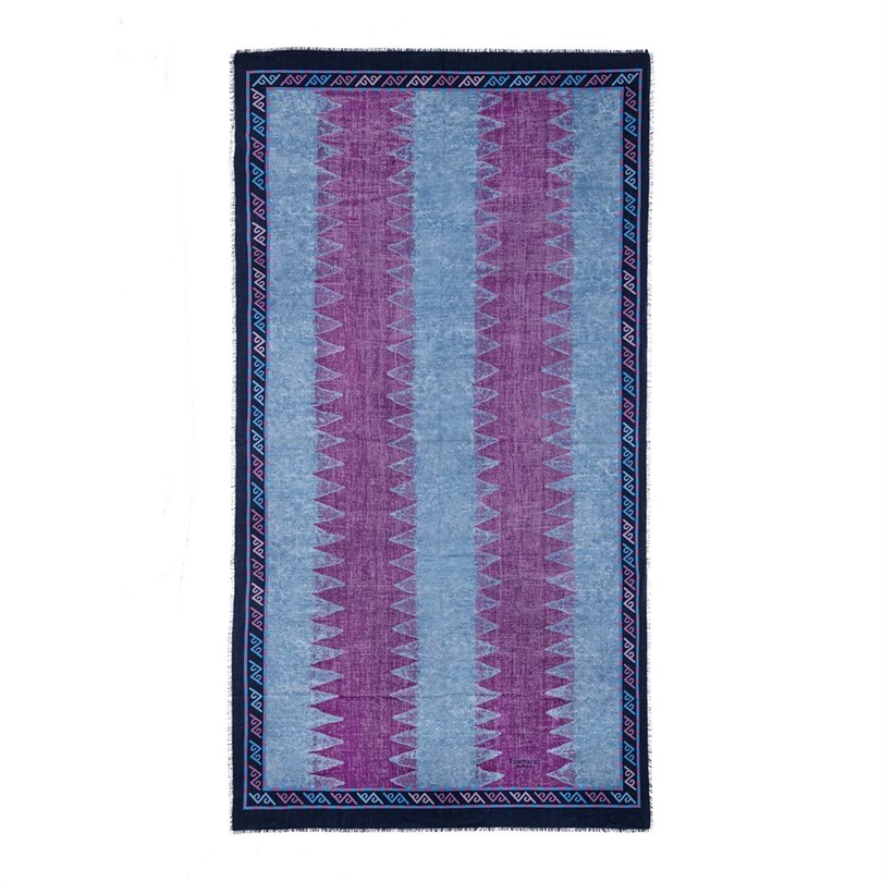 Minorca scarf in jeans cashmere