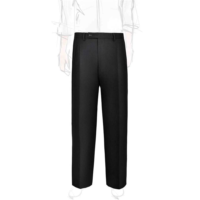 Ciro trousers in black wool