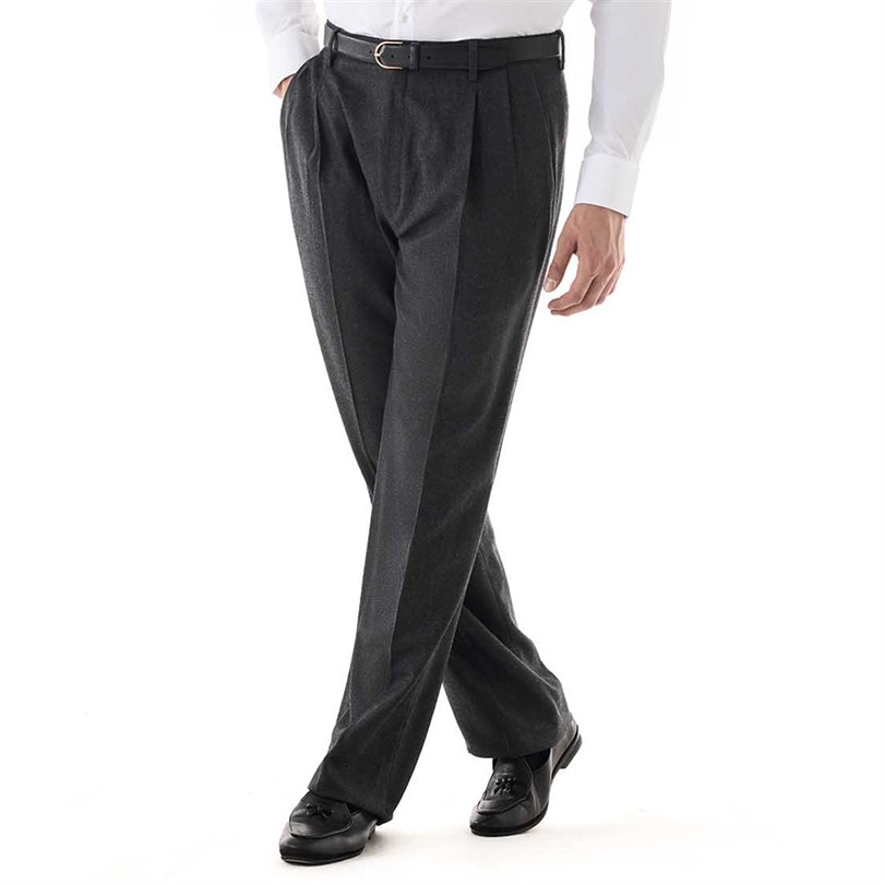 Ciro trousers in dark grey wool