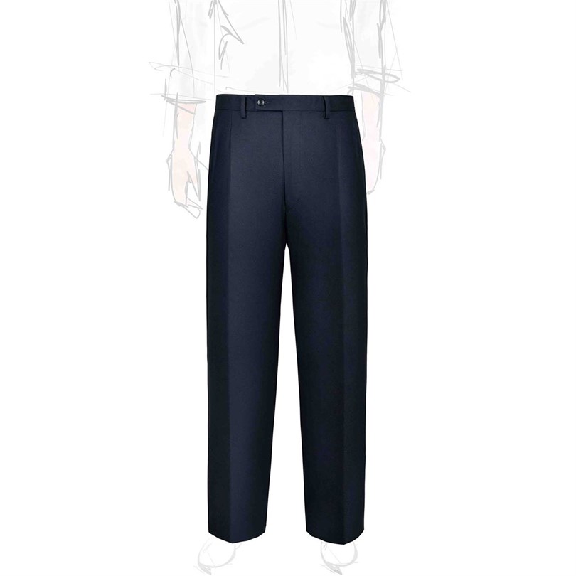 Ciro trousers in blue wool