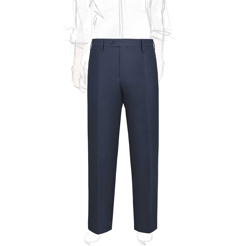 Blue linen trousers