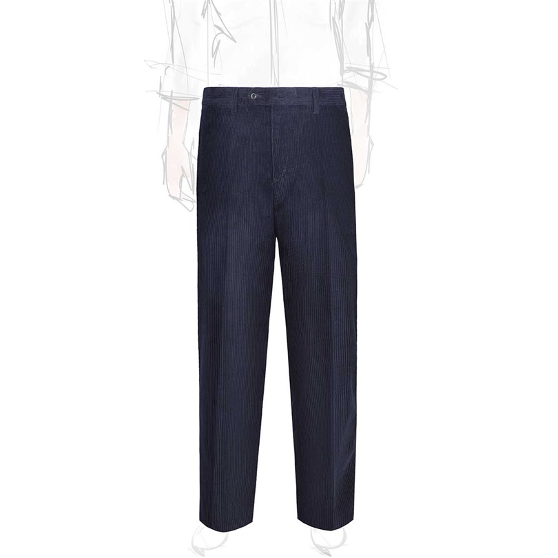 Night blue corduroy trousers