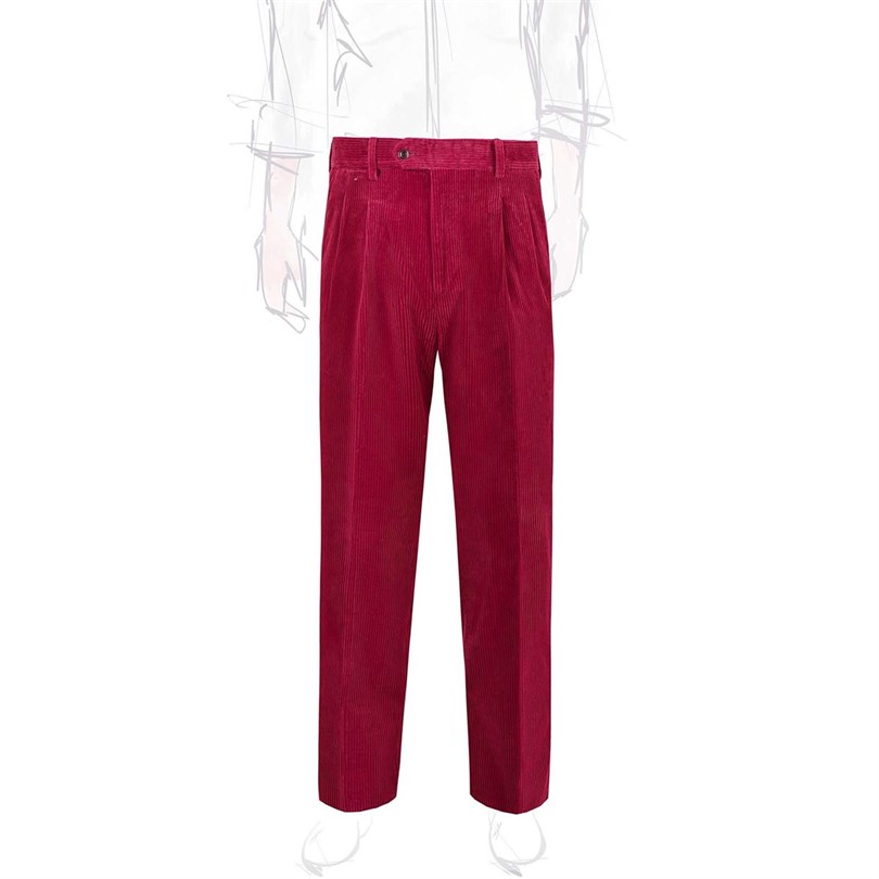 Cherry 2 pleated corduroy trousers