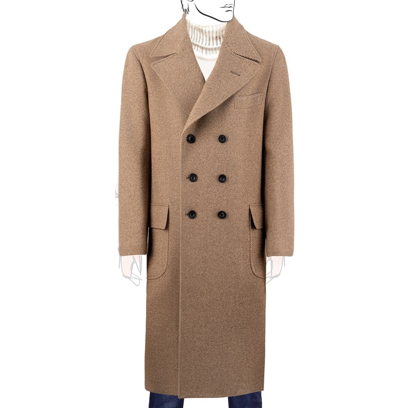 Vintage Archive cappotto Ulster in lana e cashmere beige