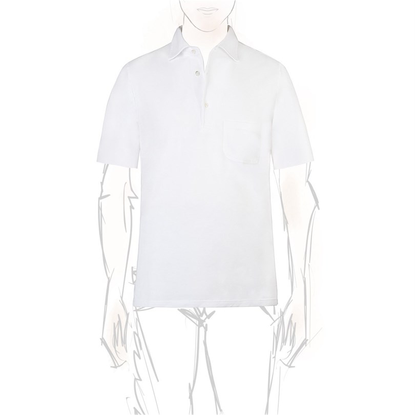 White short sleeves piquet polo