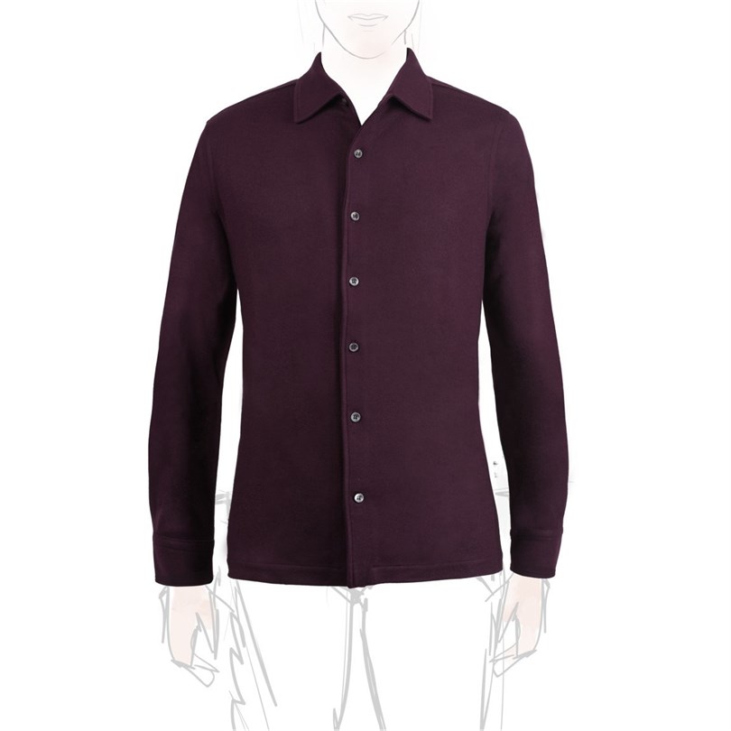 Wine cashmere shirt