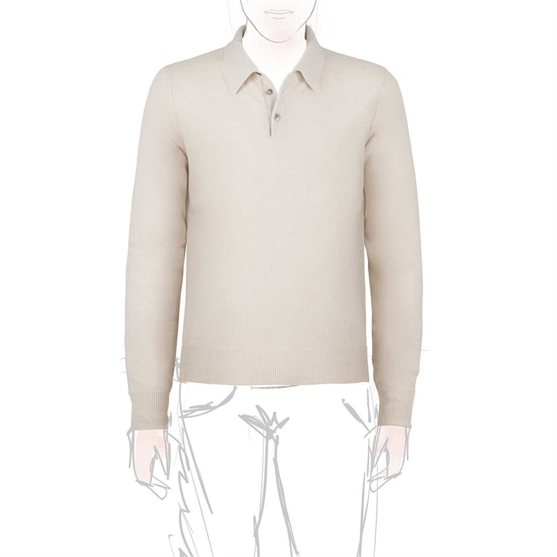 Cream cashmere polo