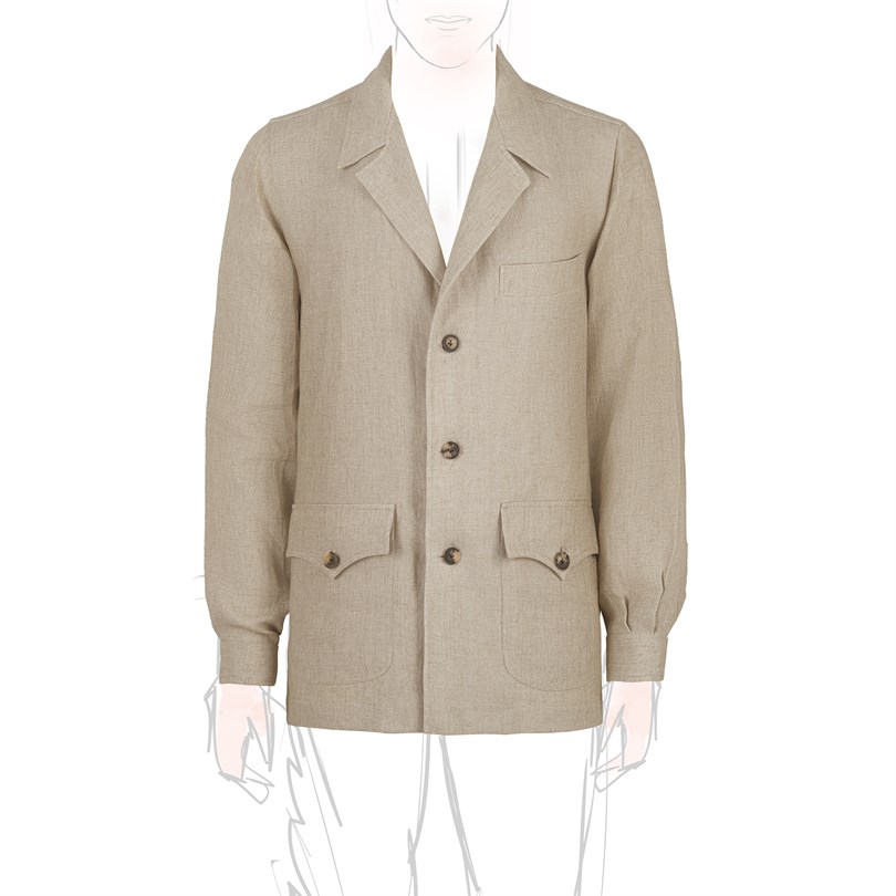 Capri jacket in beige linen 