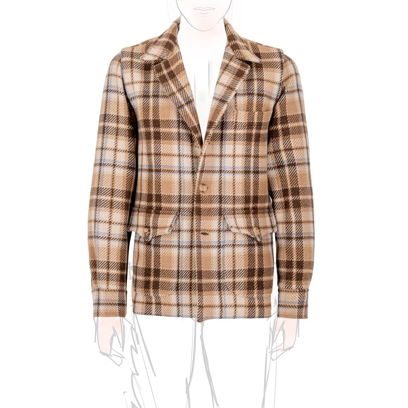 Vintage Archive St. Moritz cashmere jacket in beige check