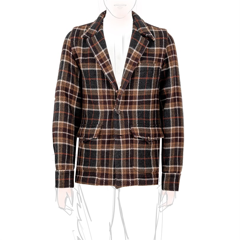 Vintage Archive St. Moritz cashmere jacket in brown check
