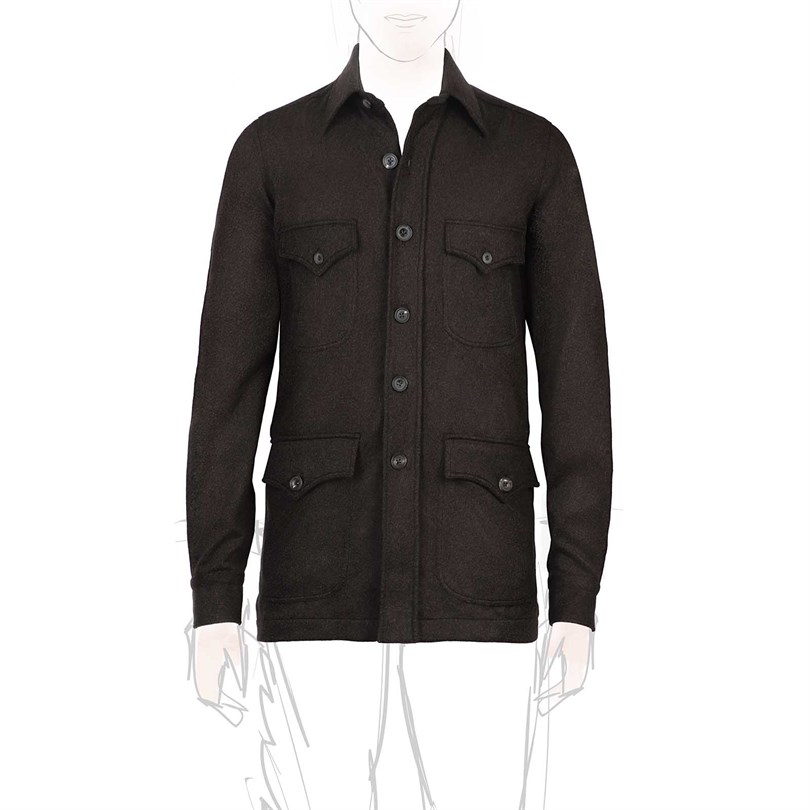 Vintage Archive brown cashmere safari jacket