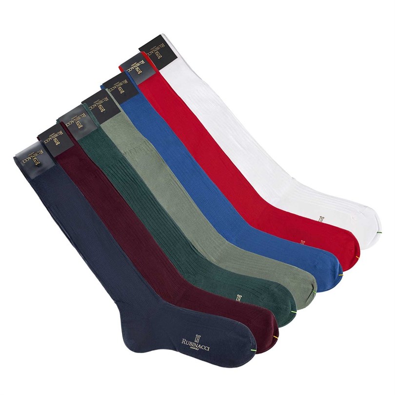Set of ribbed lisle socks