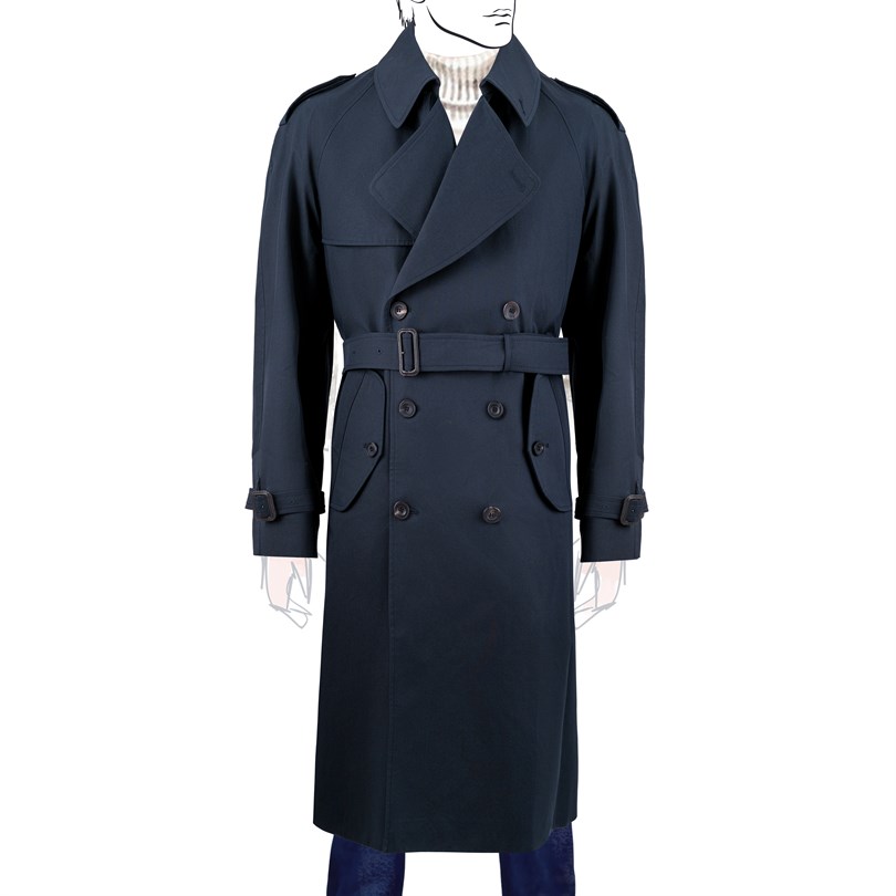 Blue Waterproof trench coat