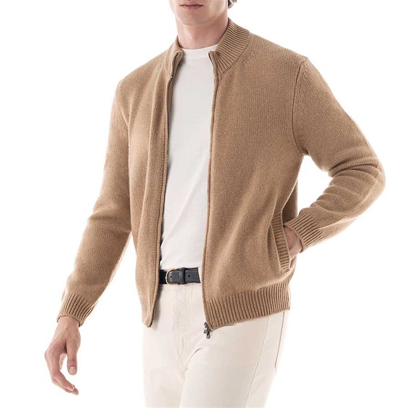 Rhum cashmere sweater with zip