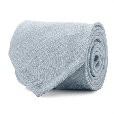 Shantung tie in dusty blue