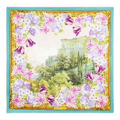 Villa Lucia scarf in aqua green