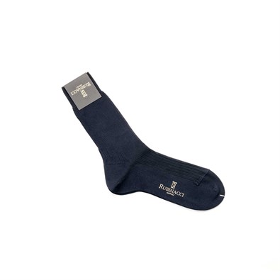 Short socks in blue Scottish Lisle cotton