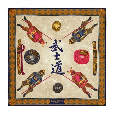 Navy blue samurai pocket square