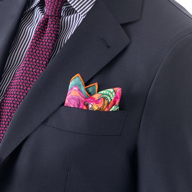 Orange love pocket square