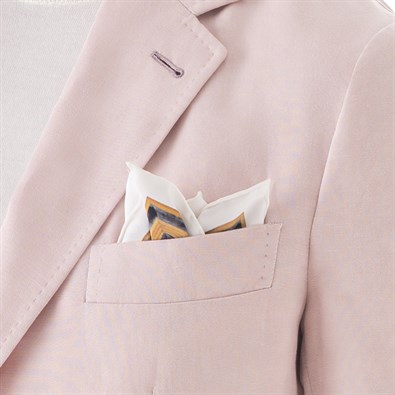 White Bella pocket square