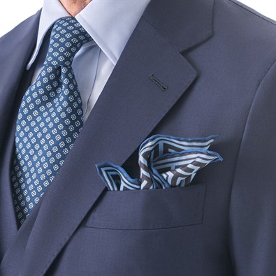 Artemide and Apollo bluette pocket square