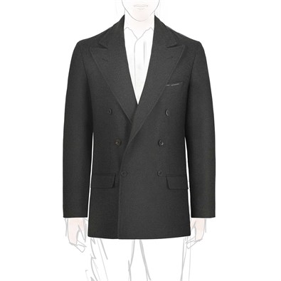 Military green wool jacket