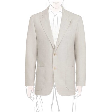 Ice herringbone wool and silk jacket