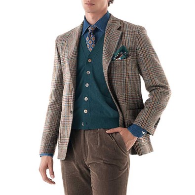 Vintage Archive multicolor check wool jacket
