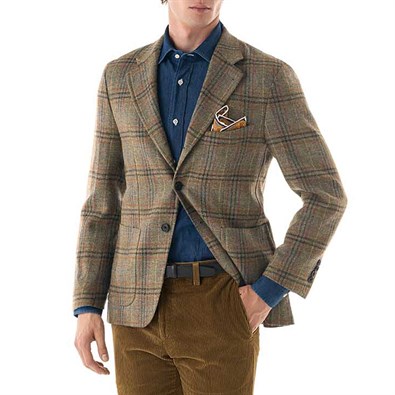 Vintage Archive green check wool jacket