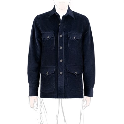Blue corduroy safari jacket