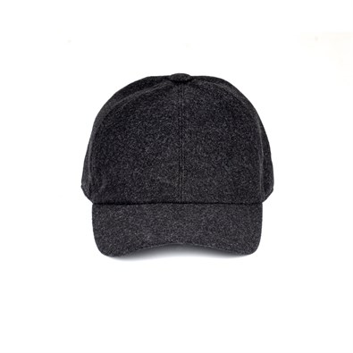 Dark gray skyfall wool baseball cap