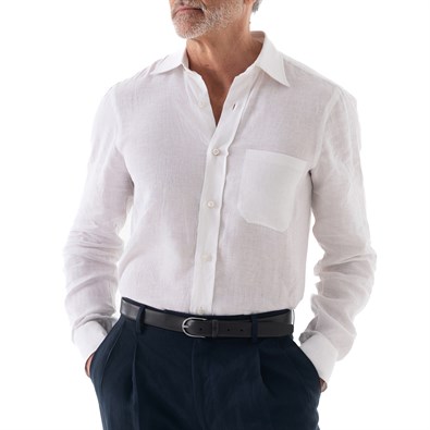 White linen shirt