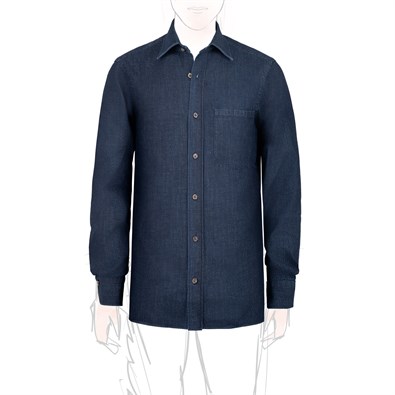 Dark denim cotton shirt