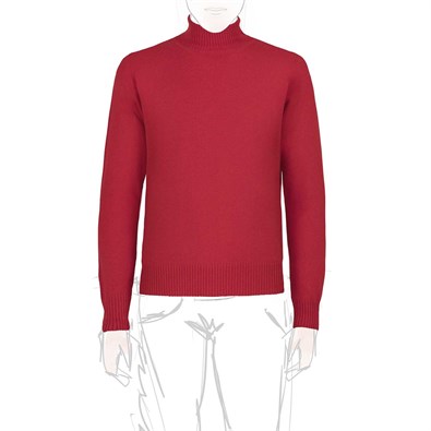 Red cashmere turtleneck