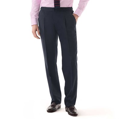 Blue silk leisure pants