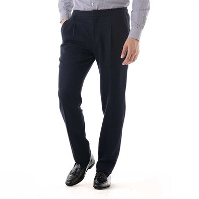 Blue Super 130's wool leisure pants