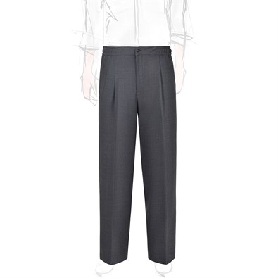 Pantalone leisure in lana hopsack grigio