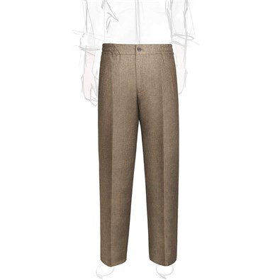 Brown linen leisure pants