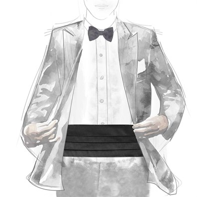 Fascia smoking raso nero