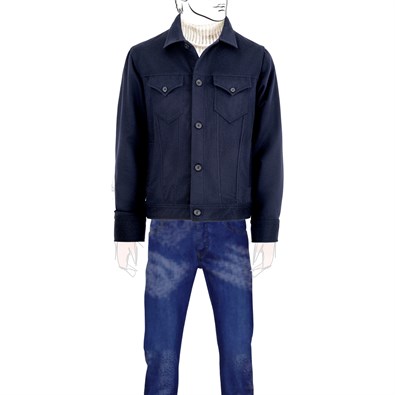 Midnight blue cashmere jacket