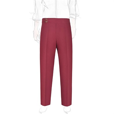 Red linen genny trousers