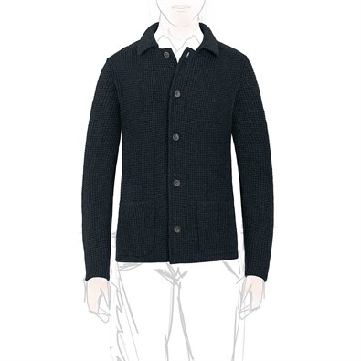 Dark green cashmere cardigan jacket